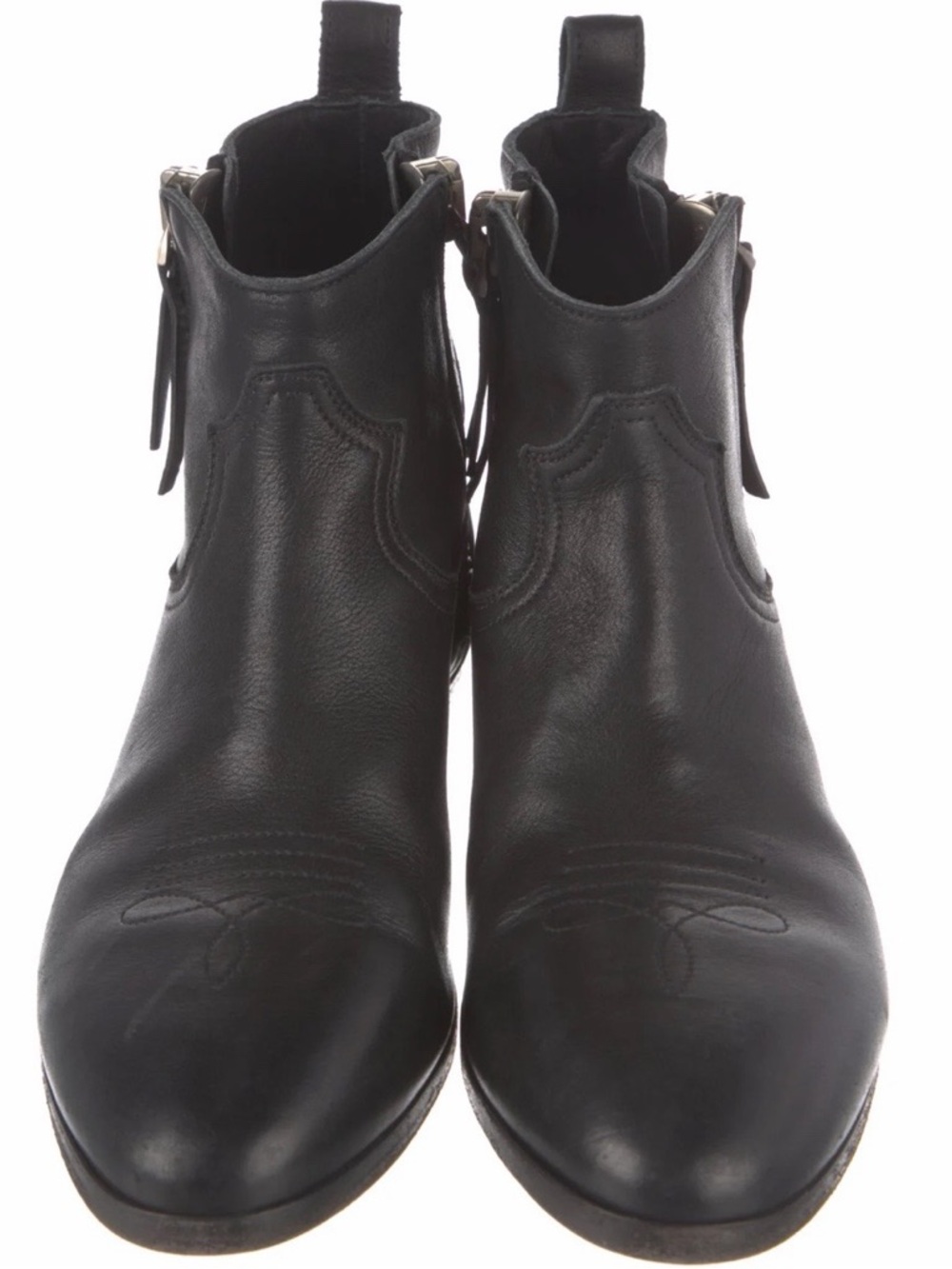 Golden Goose Black Leather Ankle Booties